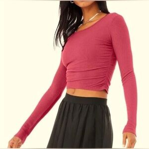 Alo Yoga Gather Long Sleeve Top – Raspberry Sorbet – Size Small – Color Sold Out